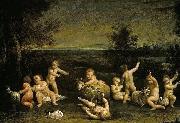 Giuseppe Maria Crespi Cupids Frollicking France oil painting artist